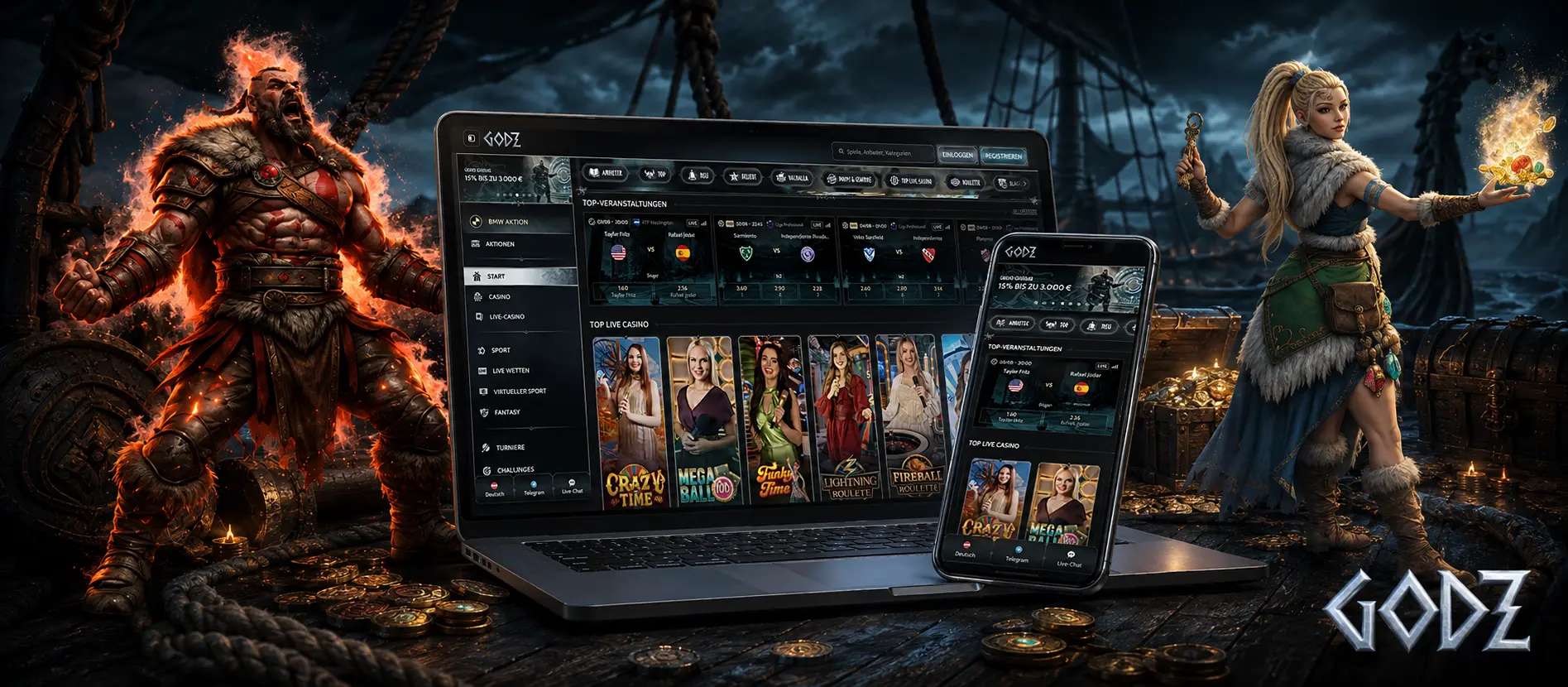 Aktualisierung der Godz Casino mobilen Website